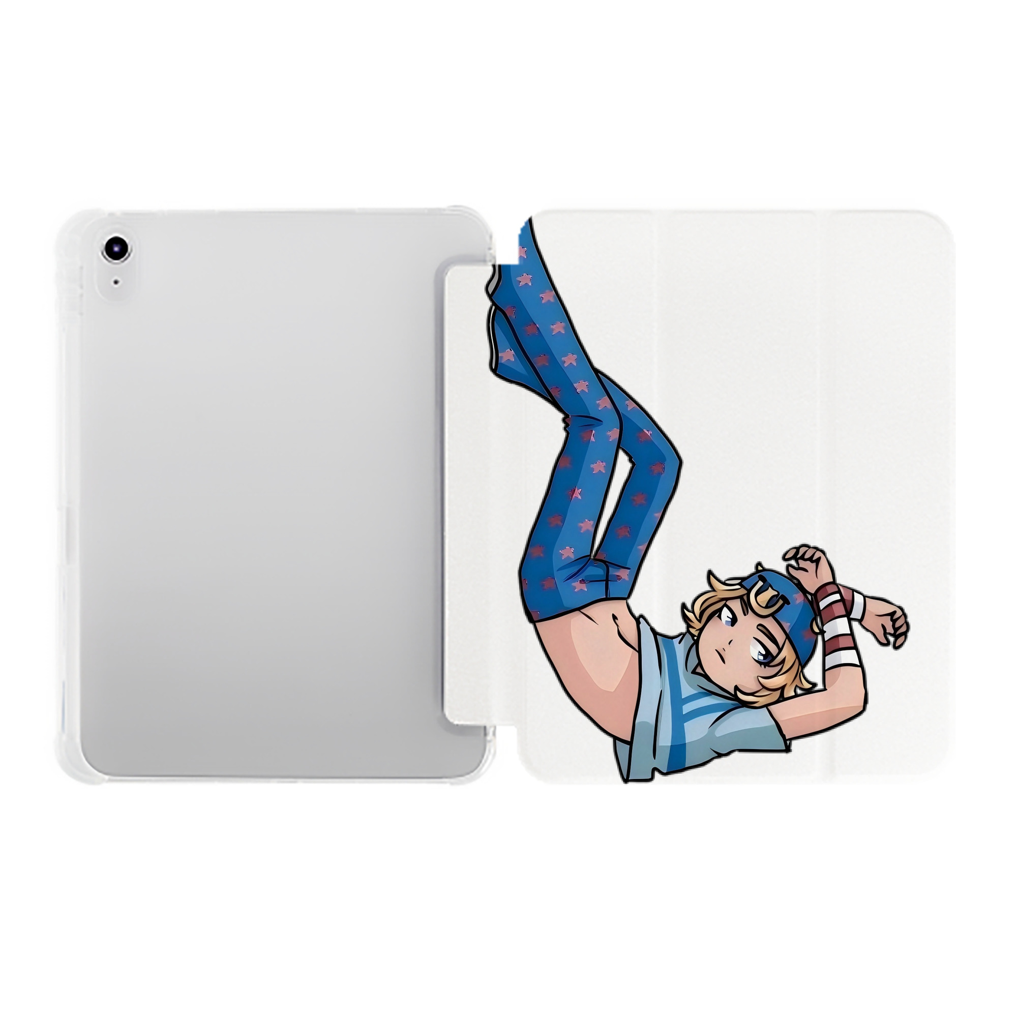 （画像用） ジョジョの奇妙な冒険 グイード?ミスタ JoJo's Bizarre Adventure Guido Mista IPad ケース ペン収納付き 三つ折りスタンド PUレザー×シリコン 対応機種9.5/10.5/10.9インチ